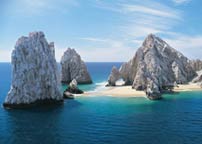 cabo san lucas arch at land's end with sand