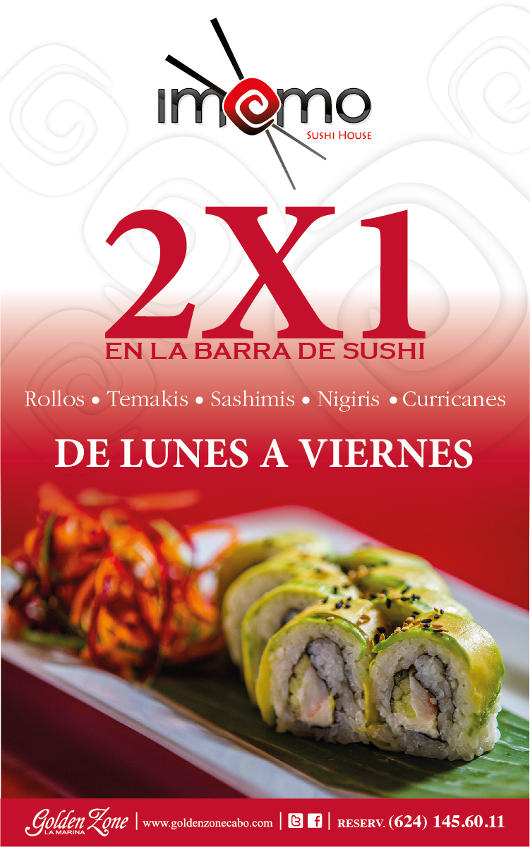 IMOMO SUSHI – 2×1 Monday to Friday