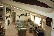 View of the living room from the entrance of the master bedroom - house for sale by owner. Cabo Floyd - Cabo San Lucas