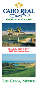 Cabo Real Golf Club rack card - front