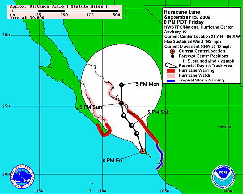 hurricane lane update location chart