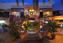 exterior entrance view at lan's cabo restaurant in downtown cabo san lucas