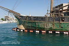 Flotation bag on the Sunderland Tall Ship - The Cabo Pirate Ship