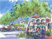Cafe in the Park - Town Center River Walk Cabo San Lucas